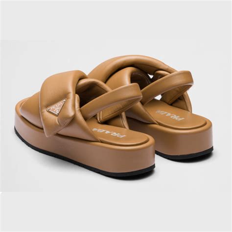 prada linea rossa wedge sandal|Prada Soft padded nappa leather wedge sandals.